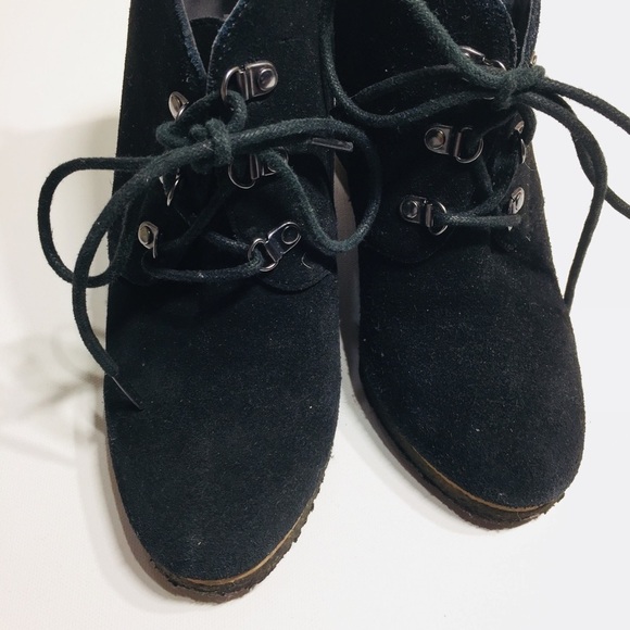 Steve Madden suede leather wedge ankle boots - Picture 4 of 6